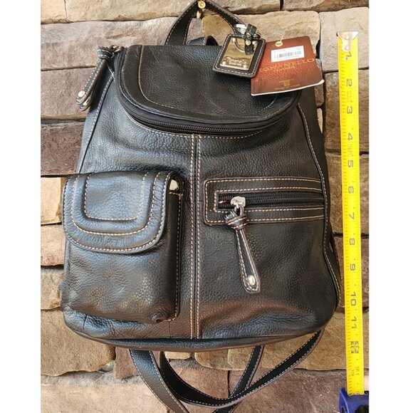 Tignanello Black Backpack Purse - Picture 3 of 5
